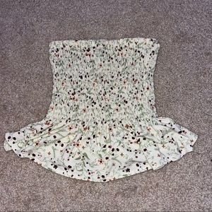 Floral flowy tube top
